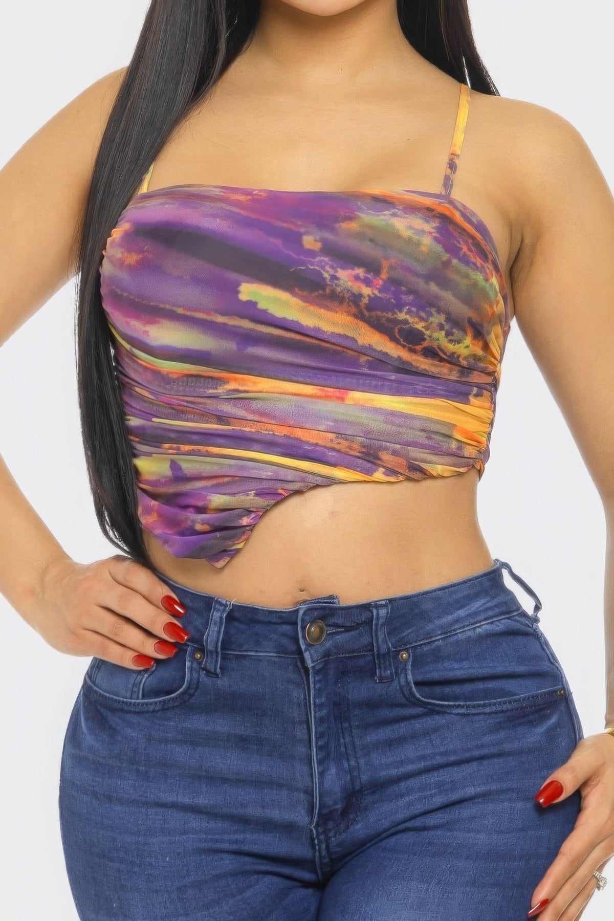 Mesh Print Top-Teresa&#39;s Fashionista LLC