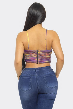 Mesh Print Top-Teresa's Fashionista LLC