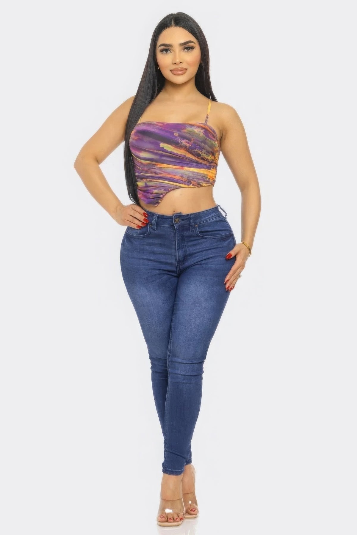 Mesh Print Top-Teresa&#39;s Fashionista LLC