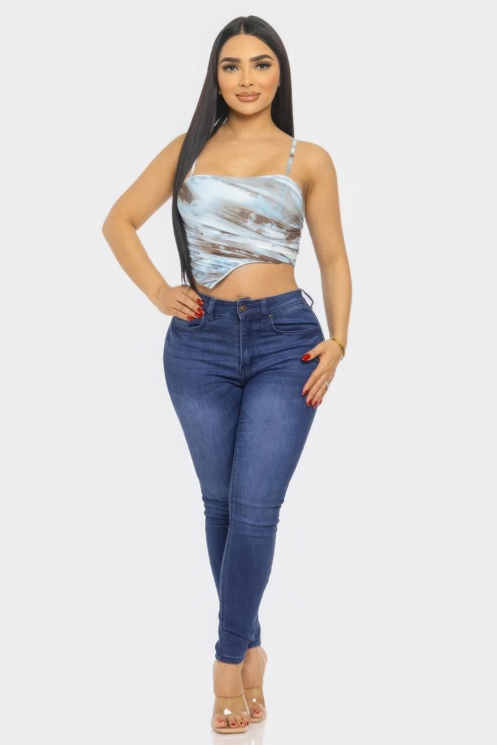 Mesh Print Top-Teresa's Fashionista LLC