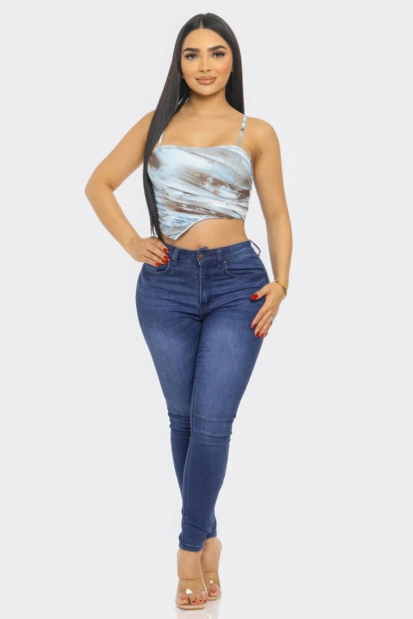 Mesh Print Top-Teresa's Fashionista LLC