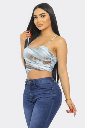 Mesh Print Top-Teresa's Fashionista LLC