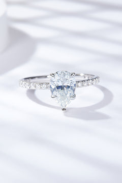 1.8 Carat Moissanite Side Stone Ring-Teresa's Fashionista LLC