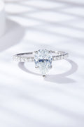1.8 Carat Moissanite Side Stone Ring-Teresa's Fashionista LLC