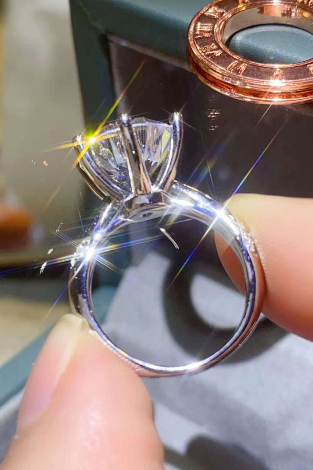 5 Carat Moissanite 6-Prong Ring-Teresa's Fashionista LLC