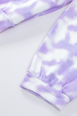 Tie-Dye Drop Shoulder Round Neck Sweatshirt-Teresa's Fashionista LLC