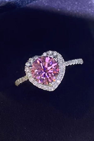 Lifelong Journey 1 Carat Moissanite Heart Ring-Teresa's Fashionista LLC