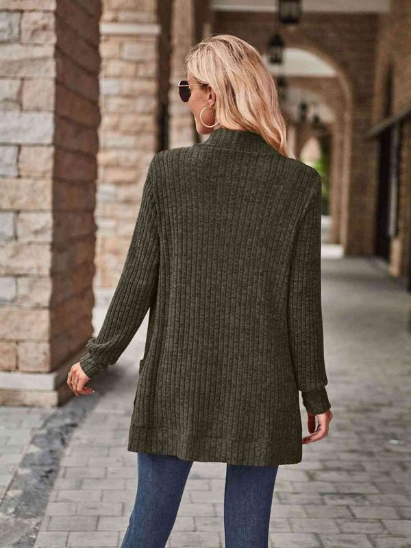 Open Front Cardigan with Pockets-Teresa's Fashionista LLC