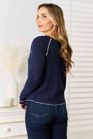 Basic Bae Long Raglan Sleeve Round Neck Top-Teresa's Fashionista LLC