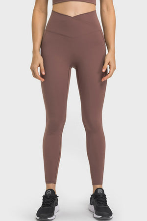 V-Waist Yoga Leggings with Pockets-Teresa's Fashionista LLC