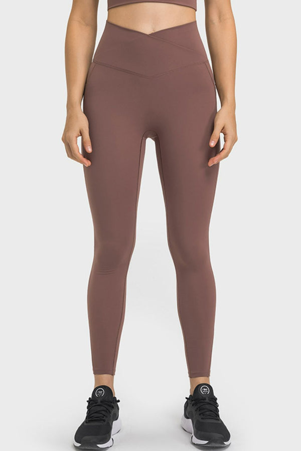 V-Waist Yoga Leggings with Pockets-Teresa's Fashionista LLC
