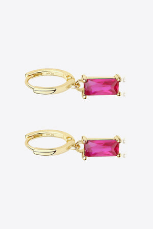 Retro 925 Sterling Silver Cubic Zirconia Drop Earrings-Teresa's Fashionista LLC