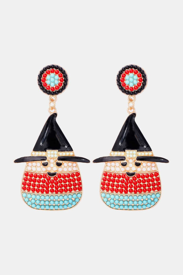 Witch's Hat Shape Synthetic Pearl Dangle Earrings-Teresa's Fashionista LLC
