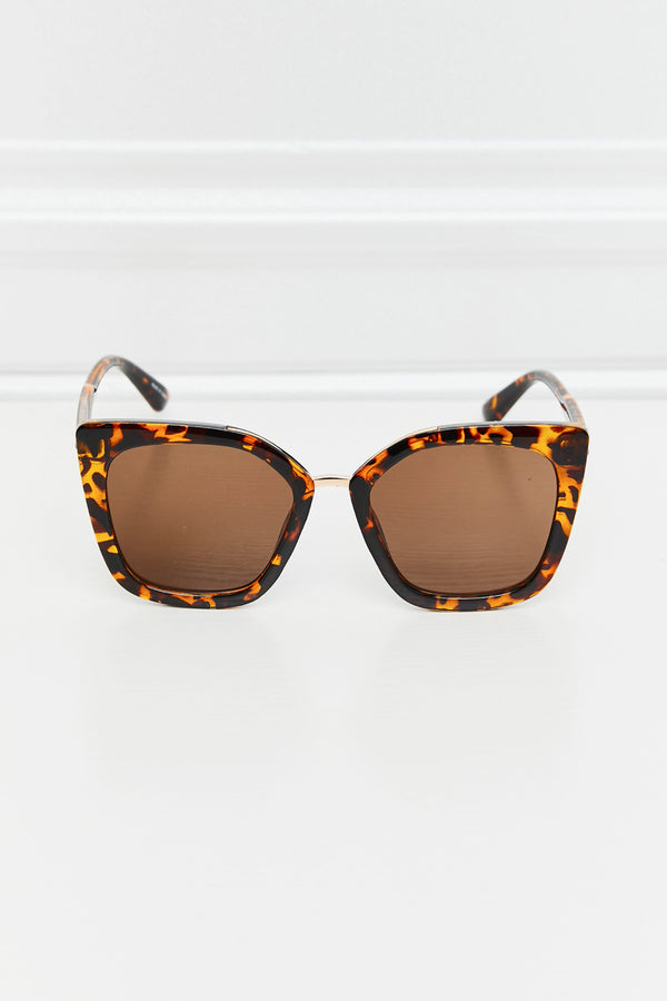 Cat Eye Full Rim Polycarbonate Sunglasses-Teresa's Fashionista LLC