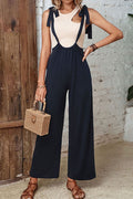 Tied Wide Leg Overalls-Teresa's Fashionista LLC