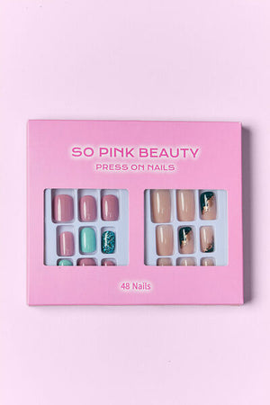 SO PINK BEAUTY Press On Nails 2 Packs-Teresa's Fashionista LLC