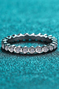 Moissanite 925 Sterling Silver Eternity Ring-Teresa's Fashionista LLC