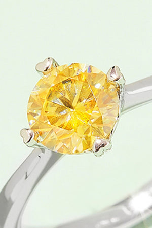 1 Carat Moissanite 925 Sterling Silver Solitaire Ring-Teresa's Fashionista LLC