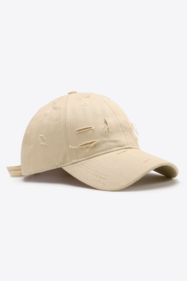 Distressed Adjustable Baseball Cap-Teresa's Fashionista LLC