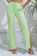 Slit High-Rise Flare Pants-Teresa's Fashionista LLC
