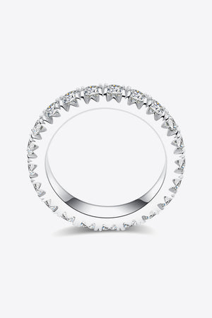 2.3 Carat Moissanite 925 Sterling Silver Eternity Ring-Teresa's Fashionista LLC