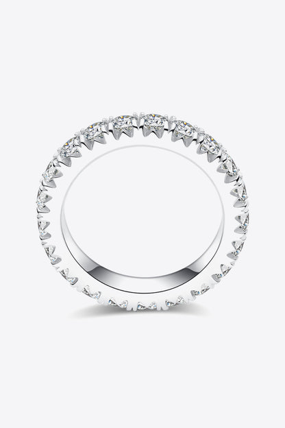 2.3 Carat Moissanite 925 Sterling Silver Eternity Ring-Teresa&#39;s Fashionista LLC