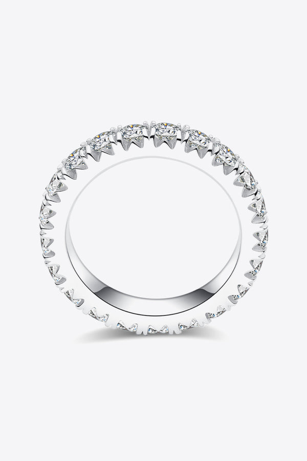 2.3 Carat Moissanite 925 Sterling Silver Eternity Ring-Teresa's Fashionista LLC