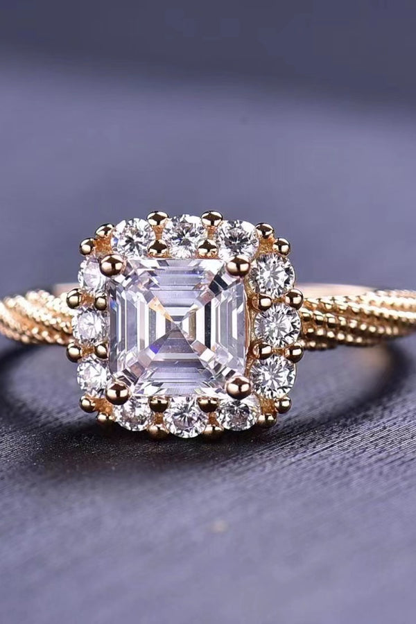 1 Carat Moissanite Twisted Ring-Teresa's Fashionista LLC