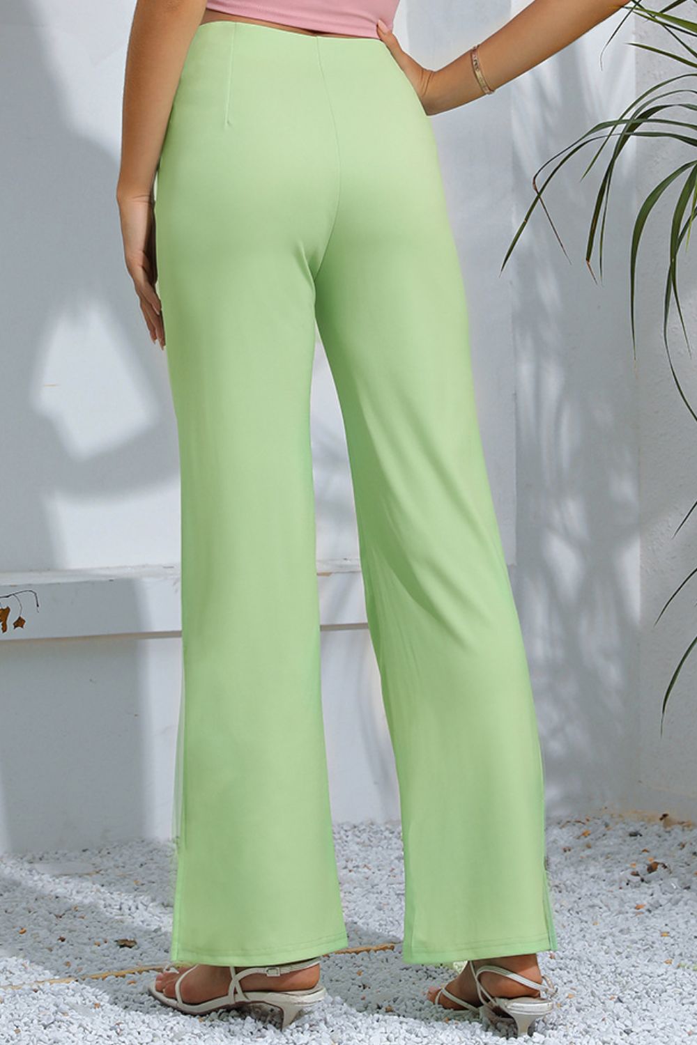 Slit High-Rise Flare Pants-Teresa's Fashionista LLC