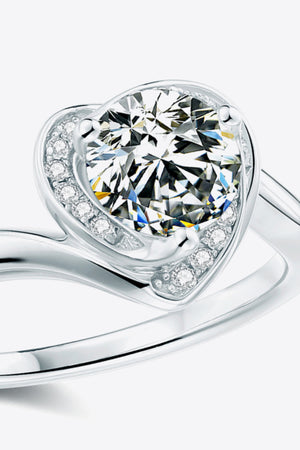 1 Carat Moissanite Heart Ring-Teresa's Fashionista LLC