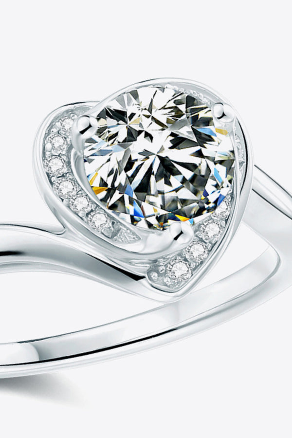 1 Carat Moissanite Heart Ring-Teresa's Fashionista LLC