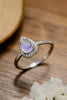 Moonstone Teardrop 925 Sterling Silver Halo Ring-Teresa's Fashionista LLC