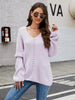 Openwork Dropped Shoulder Long Sleeve Sweater-Teresa's Fashionista LLC
