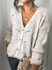 Openwork Button Up Long Sleeve Cardigan-Teresa's Fashionista LLC