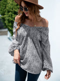 Printed Tie-Neck Balloon Sleeve Blouse-Teresa's Fashionista LLC