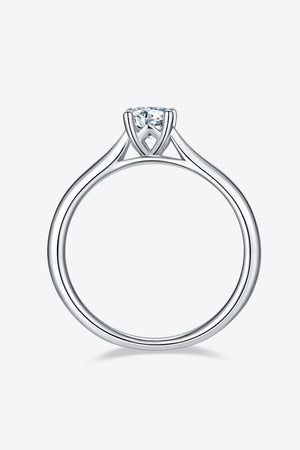 Moissanite 925 Sterling Silver Solitaire Ring-Teresa's Fashionista LLC