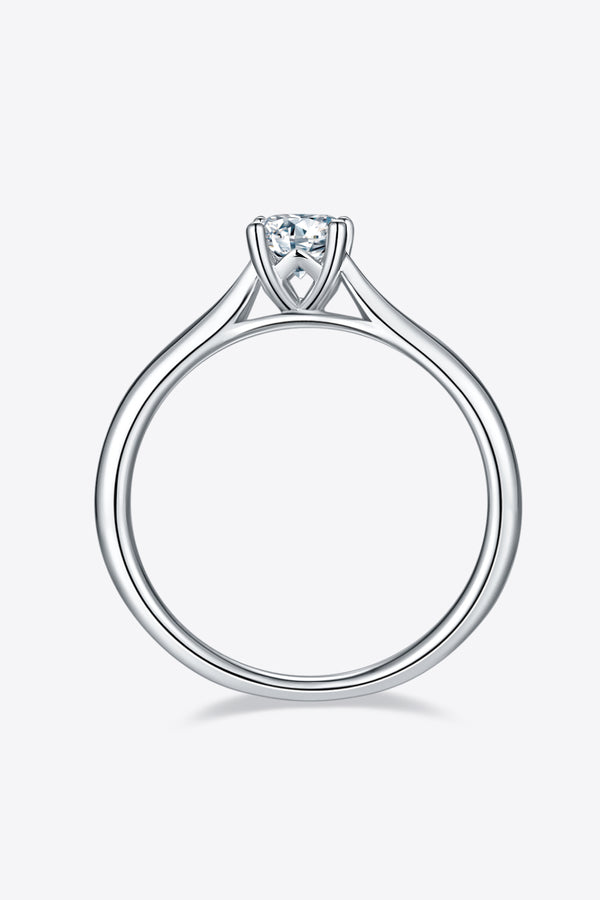 Moissanite 925 Sterling Silver Solitaire Ring-Teresa's Fashionista LLC