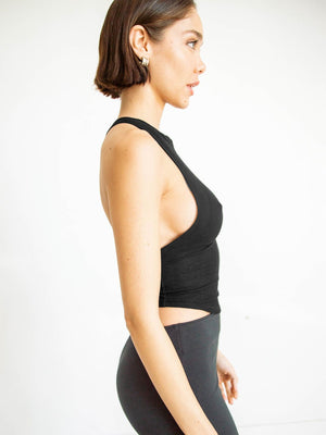 Halter Neck Ribbed Cropped Top-Teresa's Fashionista LLC