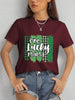 ONE LUCKY MAMA Round Neck T-Shirt-Teresa's Fashionista LLC