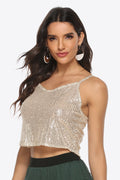 Sequin Cropped Cami-Teresa's Fashionista LLC