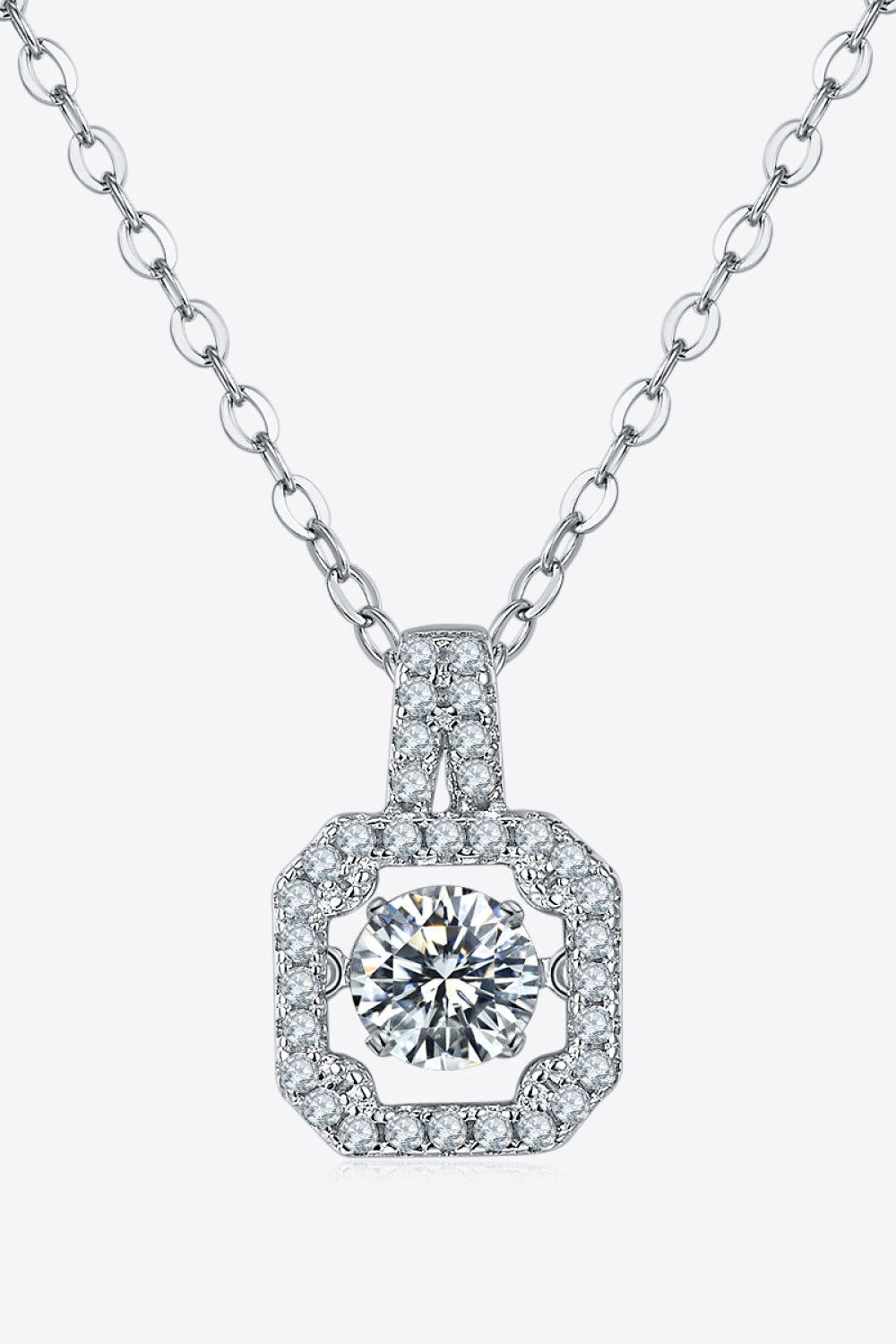 Moissanite 925 Sterling Silver Necklace-Teresa&#39;s Fashionista LLC