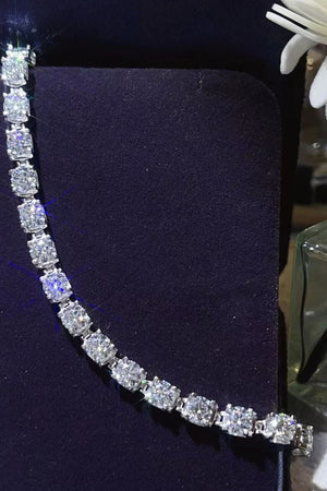 10 Carat Moissanite Platinum-Plated Bracelet-Teresa's Fashionista LLC