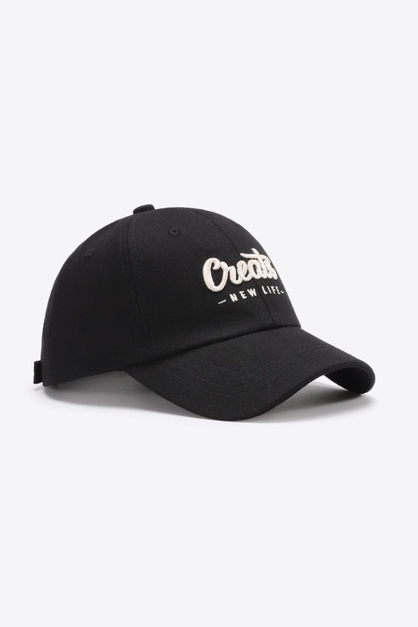 CREATE NEW LIFE Adjustable Cotton Baseball Cap-Teresa's Fashionista LLC