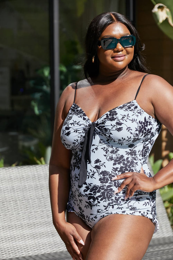 Marina West Swim Côte d'Azur Ruffle Trim One-Piece Swimsuit-Teresa's Fashionista LLC