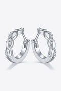 Moissanite Twisted Platinum-Plated Earrings-Teresa's Fashionista LLC