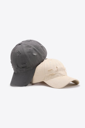 Distressed Adjustable Baseball Cap-Teresa's Fashionista LLC