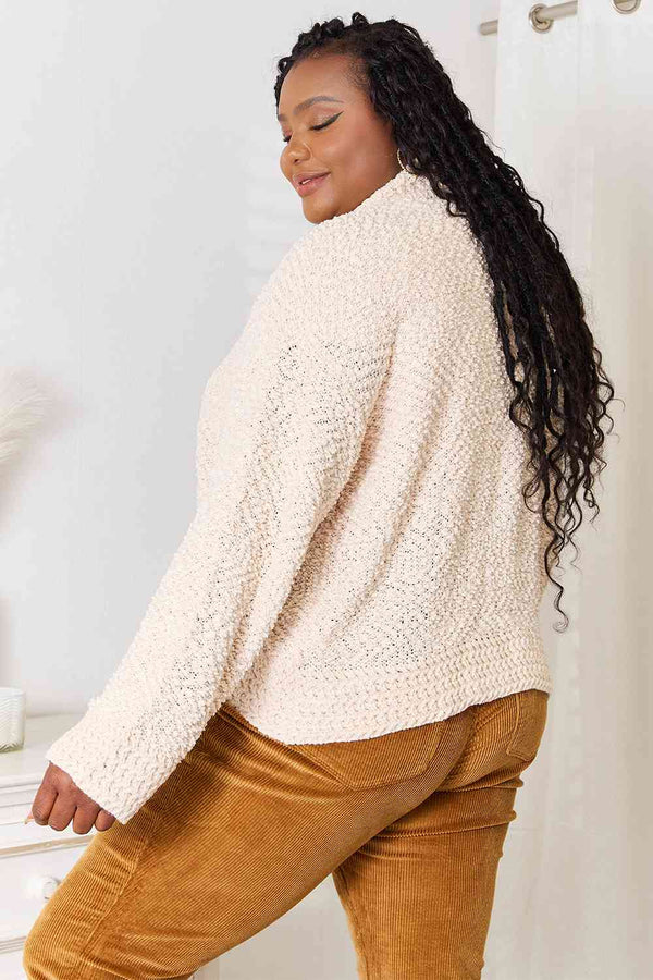 Double Take Open Front Long Sleeve Cardigan-Teresa's Fashionista LLC