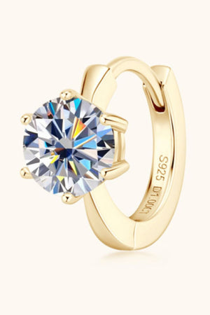 2 Carat Moissanite 925 Sterling Silver Huggie Earrings-Teresa's Fashionista LLC