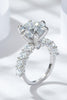 3-Carat Moissanite Platinum-Plated Side Stone Ring-Teresa's Fashionista LLC