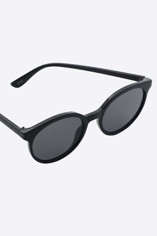 Round Full Rim Polycarbonate Frame Sunglasses-Teresa's Fashionista LLC